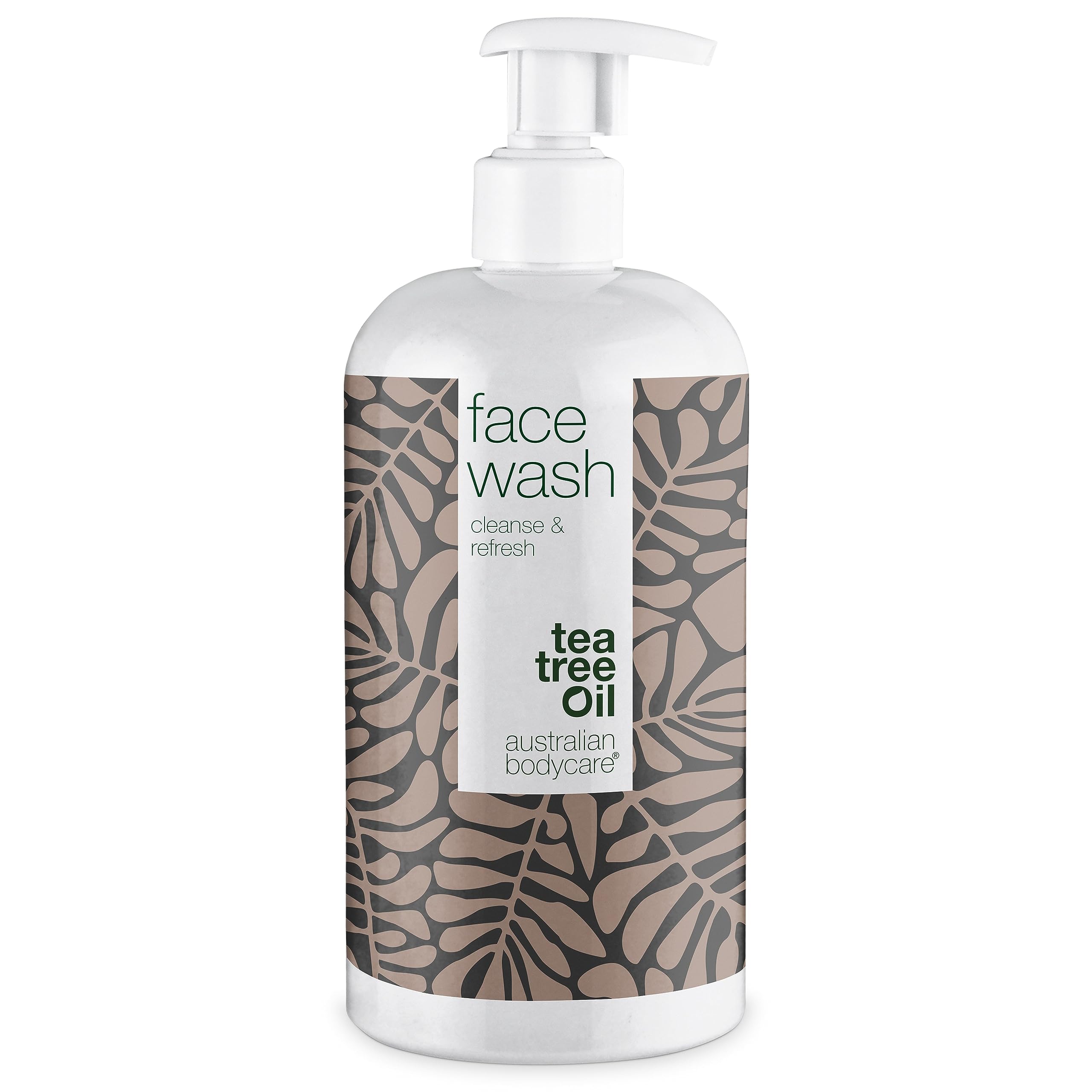 Face Wash de Australian Bodycare 500 ml | Limpiador facial con aceite de árbol del té, para piel grasa, con espinillas y acné |Aceite natural de árbol del té australiano con 100% puro