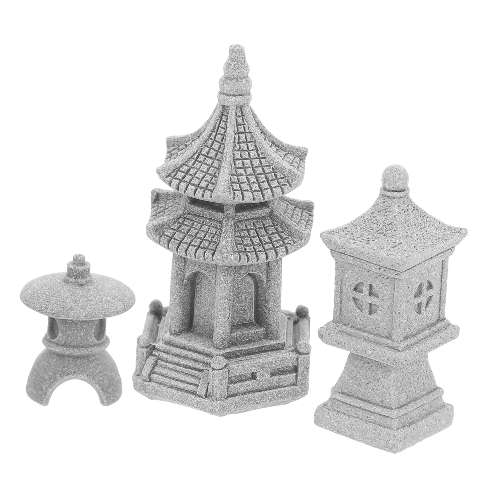 Abaodam 5 Sätze Garten Pavilion Dekoration Künstliche Bonsai Landschaftsfigur Für Garten Innenbereich Kompakte Statue Für Landschaften Mini 3 Stück * 5