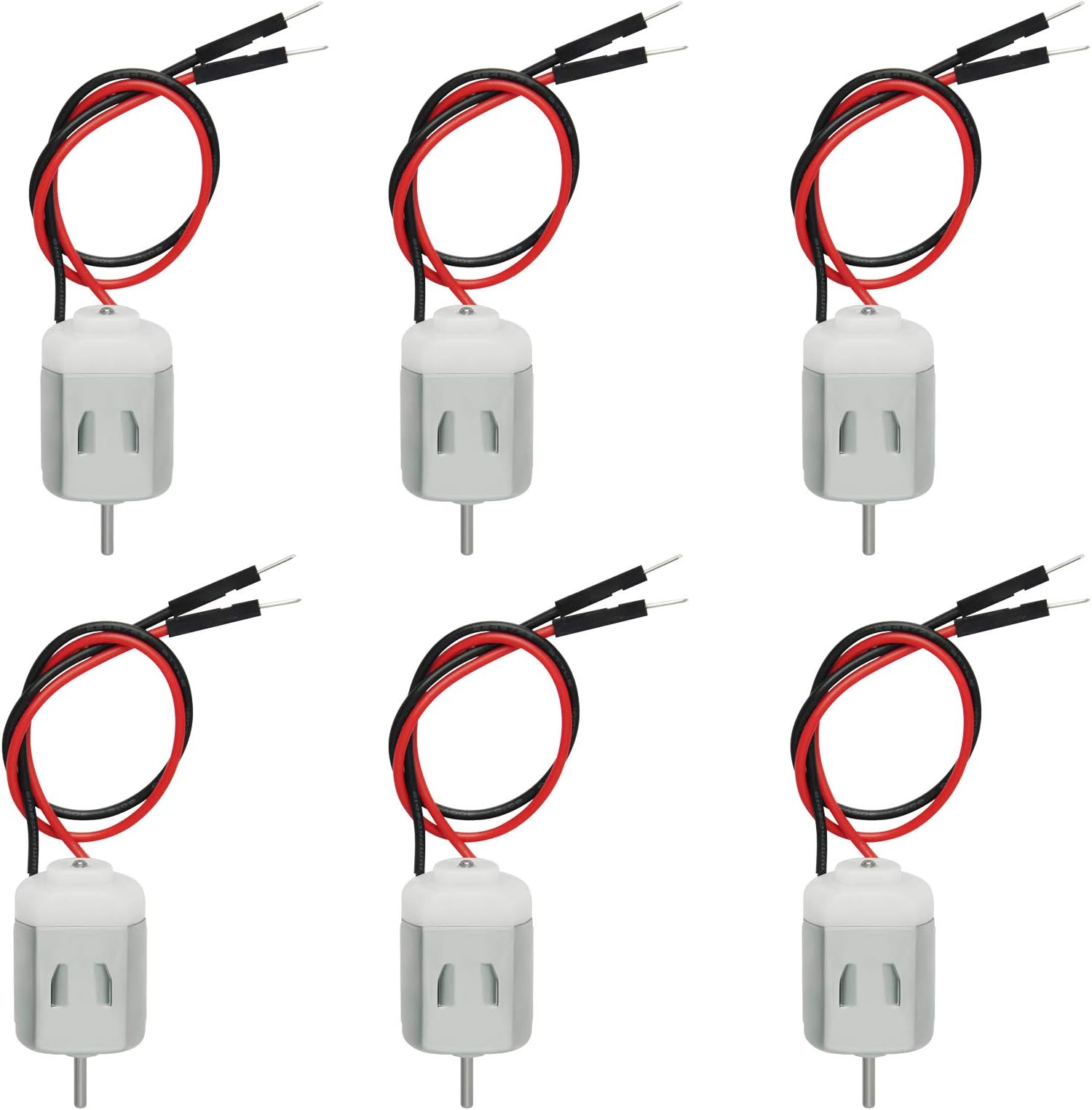 1.5V-6V Type 130 Miniature DC Motors for Arduino Hobby Projects DIY (Case Pack of 6) EK1450