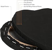 Vista 4 de PATIKIL Tablero de lienzo de corazón de 7.9 pulgadas para pintar, 2 paneles estirados en blanco para óleo, acrílico en forma de círculo, caballete