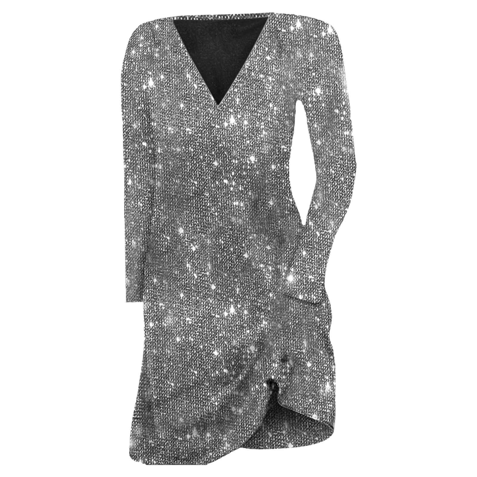 Robe de soiree ample col en V pour gommer les complexes avec élégance - 7
