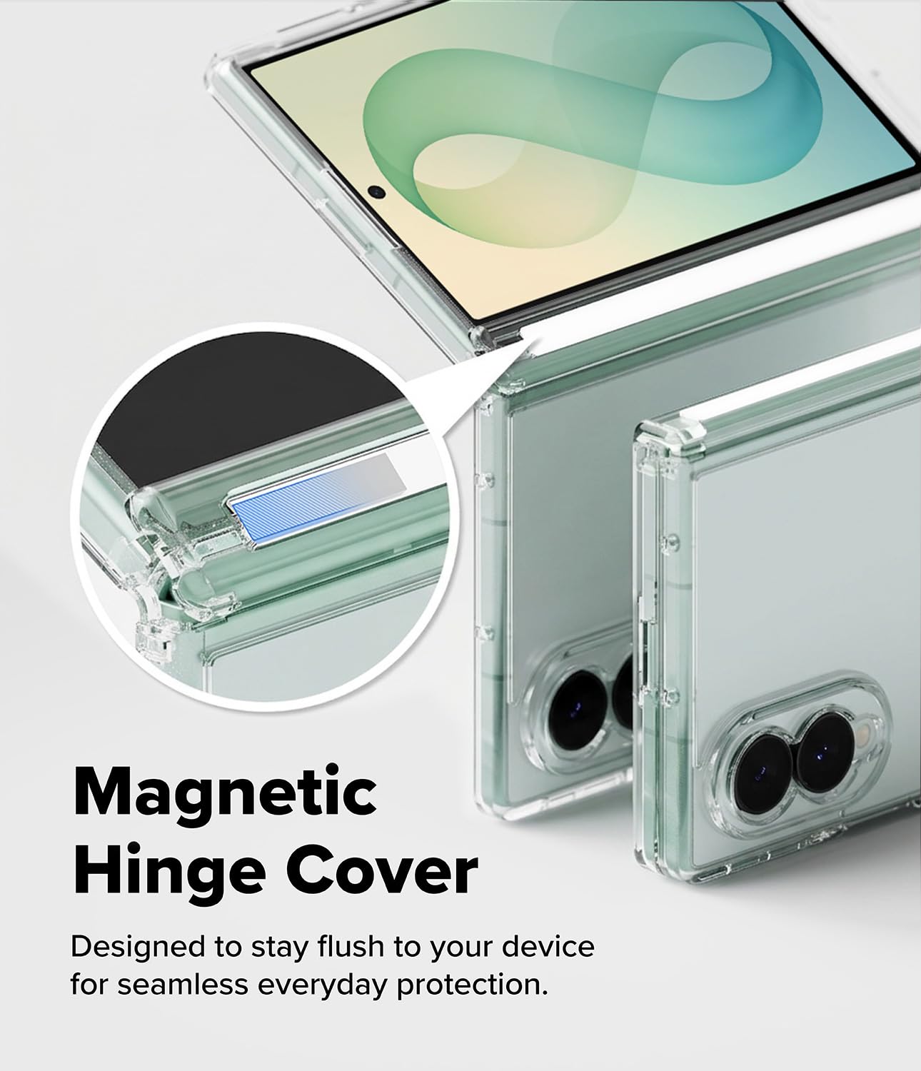 Ringke Fusion Flap per Cover Samsung Galaxy Z Fold 8 - Clear | Compatibile con la ricarica wireless, sottile, leggero, resistente ai graffi