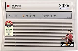 Panasonic 1.5 Ton 5 Star Inverter Premium Window AC (Top Throw Airflow, 50°C Oper., Copper Cond., 8in1 Convertible, 4-Way, PM0.1 Filter, ECO Mode, Powerful Mode, CW-XU185CGT, White)