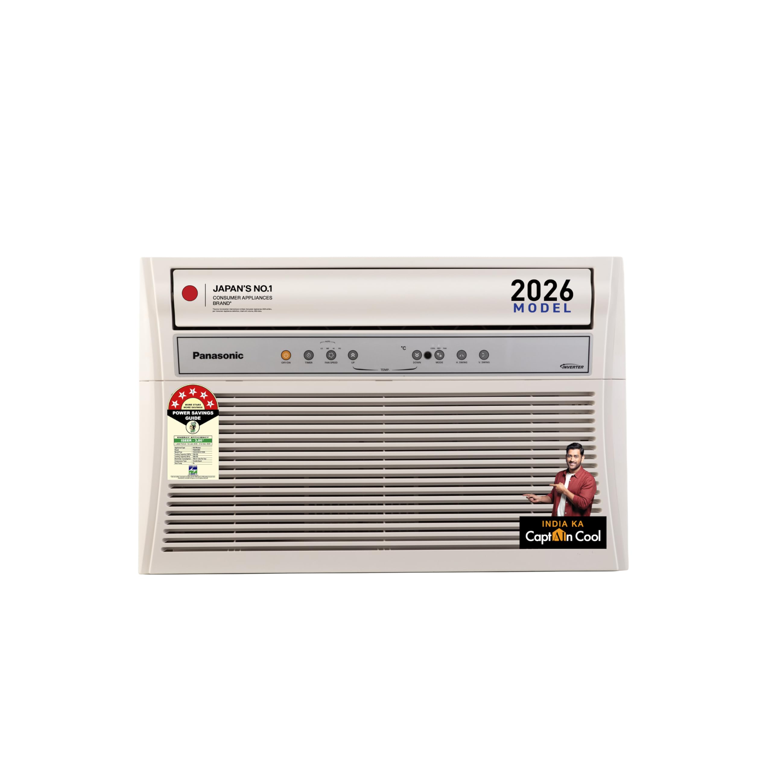 Panasonic 1.5 Ton 5 Star Inverter Premium Window AC (Top Throw Airflow, 50°C Oper., Copper Cond., 8in1 Convertible, 4-Way, PM0.1 Filter, ECO Mode, Powerful Mode, CW-XU185CGT, White)-image-18