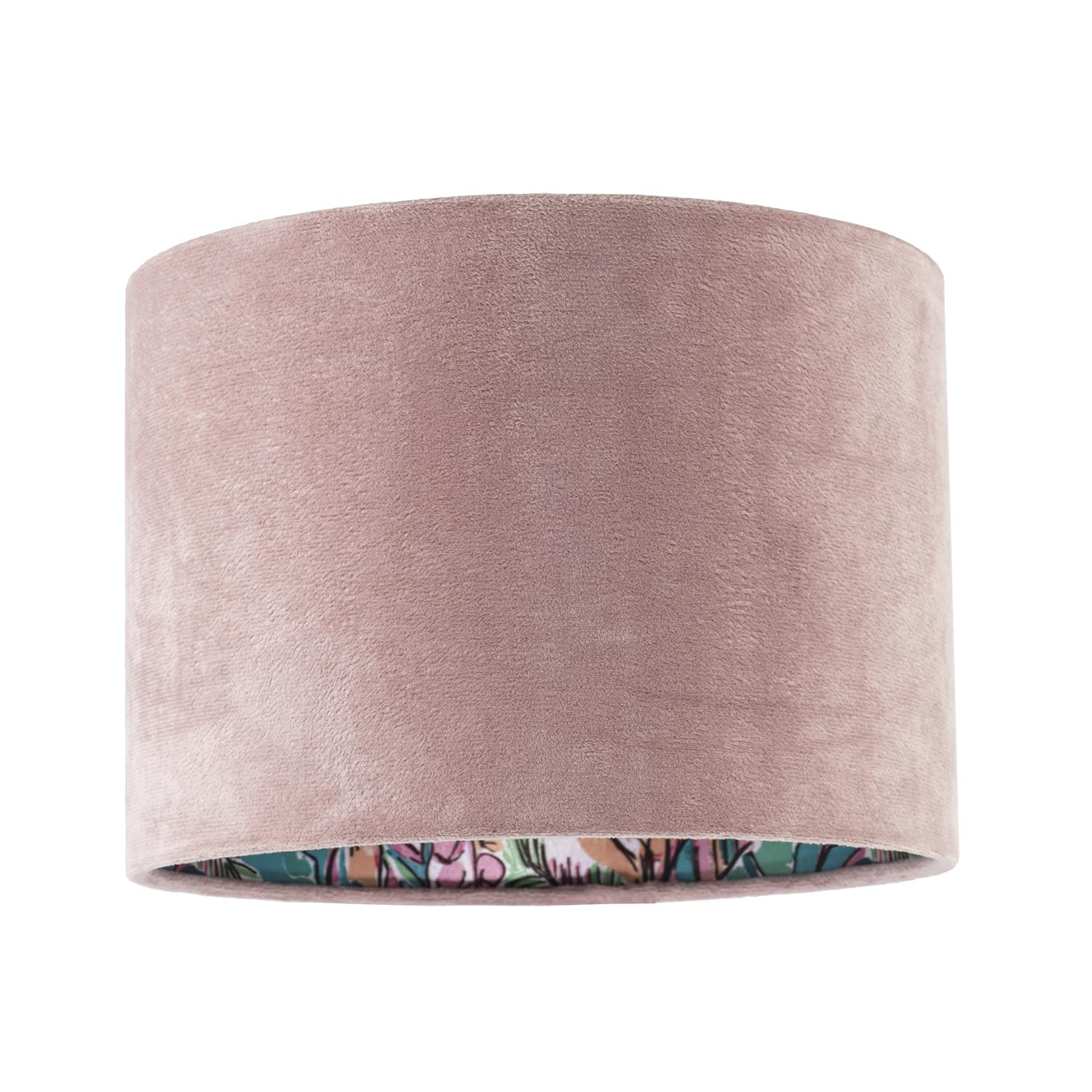 Happy Homewares - Drum Lamp Shade - 25cm - Pink - Velvet