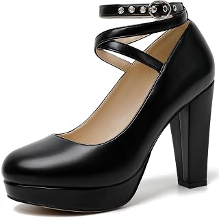Mostrin Fashion Vintage Womens Small Bowtie Platform Pumps Ladies Sexy High Heeled Shoes