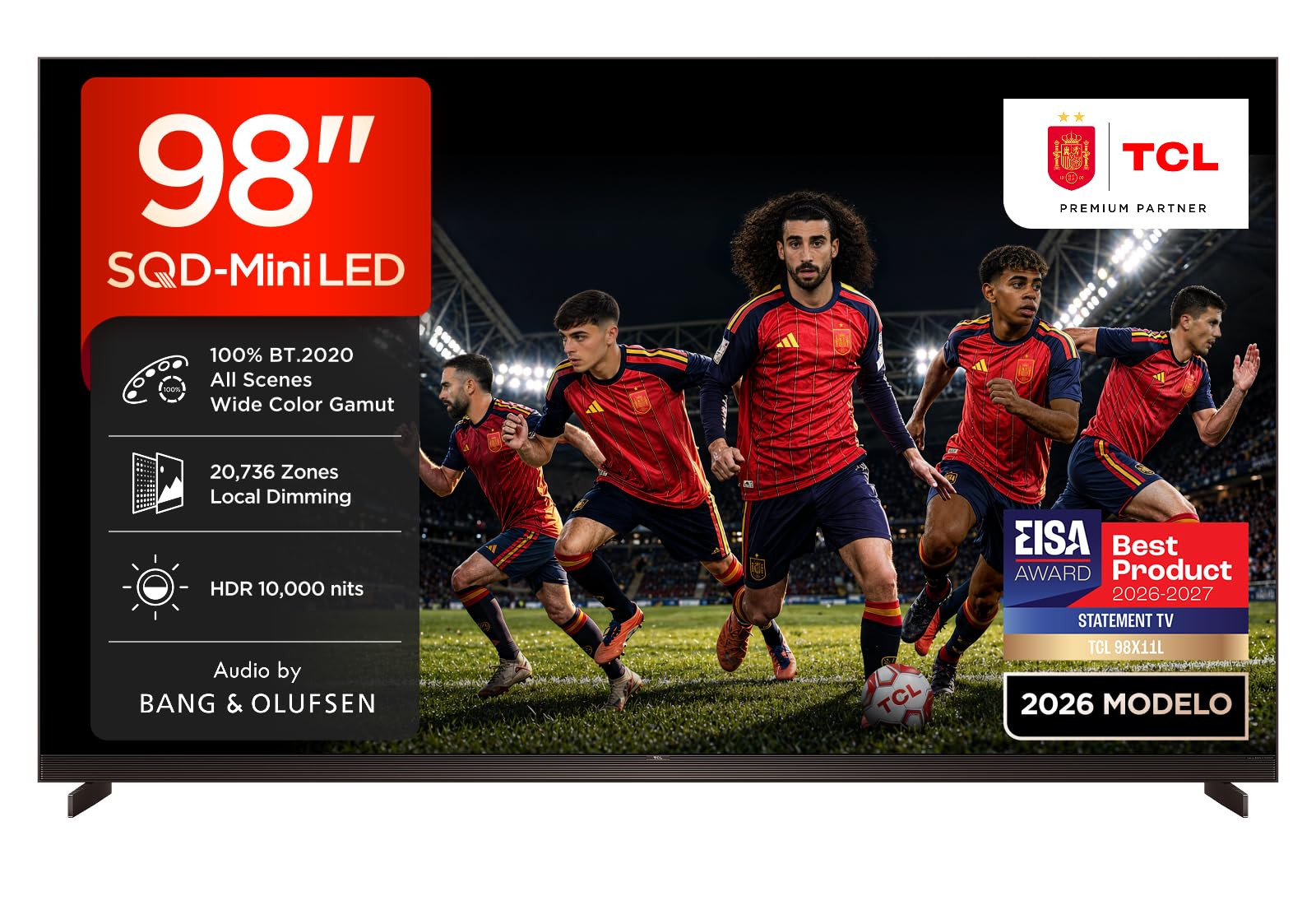 TCL 98X11L 98 Pulgadas SQD-Mini LED 4K HDR10+ Smart TV, 10.000 Nits