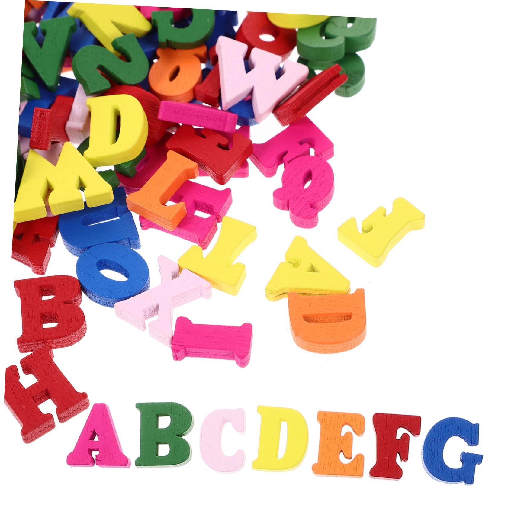 BESTonZON 200pcs Small Wooden Letters Decorations Wooden Alphabet Decor Craft Letters for DIY Wall Decor