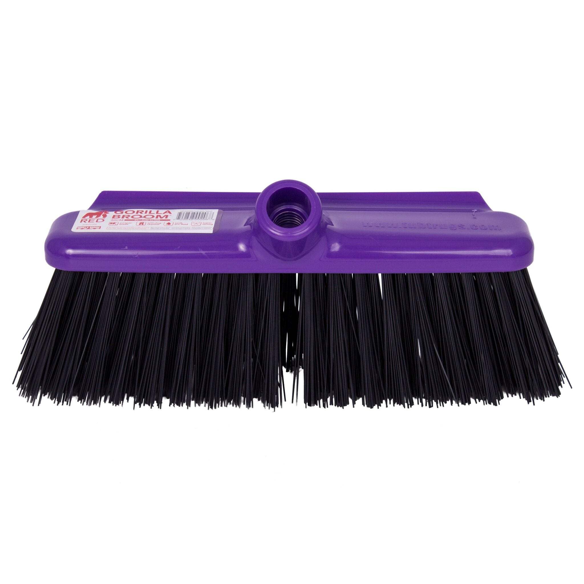 Red Gorilla Replacement Broom Head Part for Purple Gorilla Broom Sweeping Brush Screw Fitting 30cm Head
