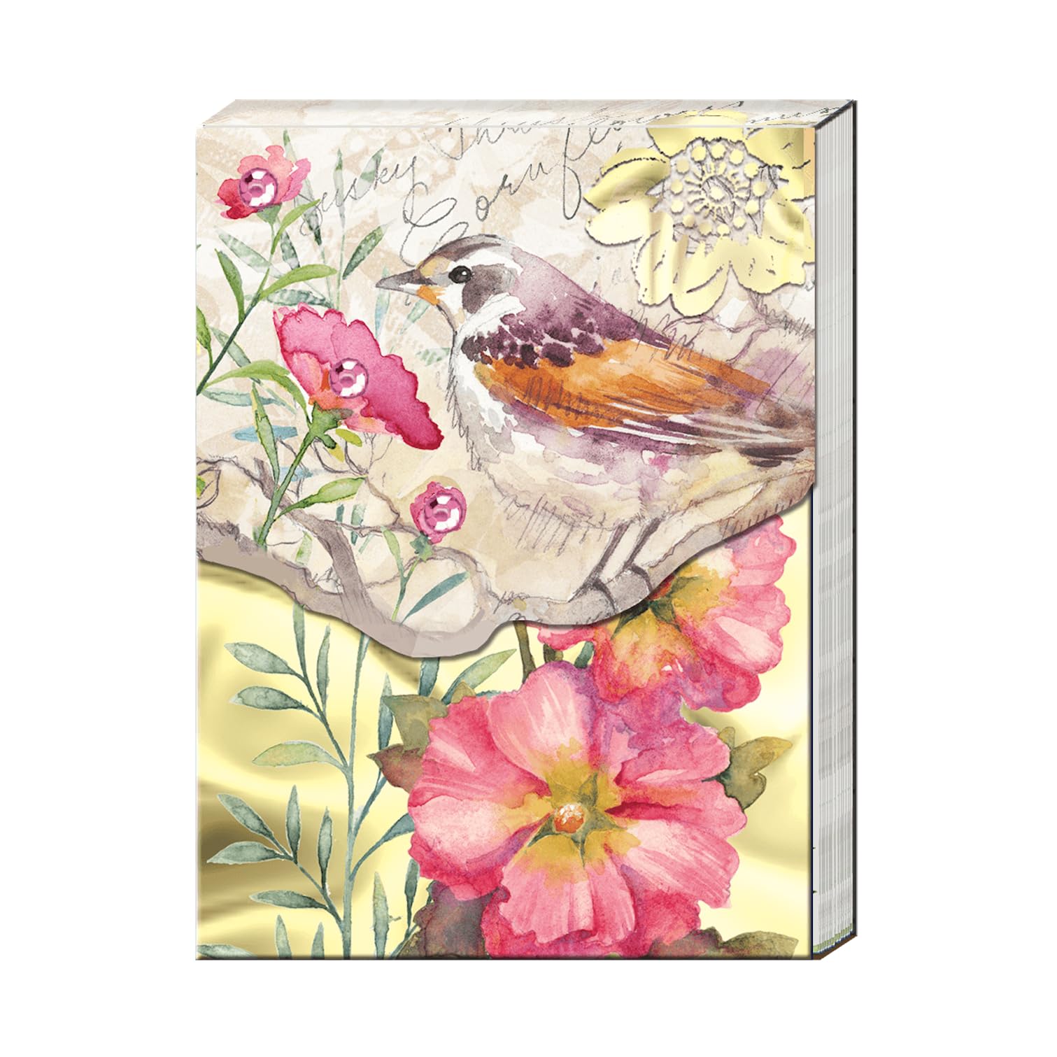 Punch Studio Flip-Top Notepad - Lotus Birds -7 Punch Studio Flip-Top Notepad - Lotus Birds -7