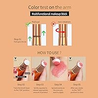 Vista 2 de Cream Contour Beauty Wand, Liquid Contouring with Cushion Applicator, Bronzer Stick Natural Matte Finish, Lightweight Blendable Super Silky Cream