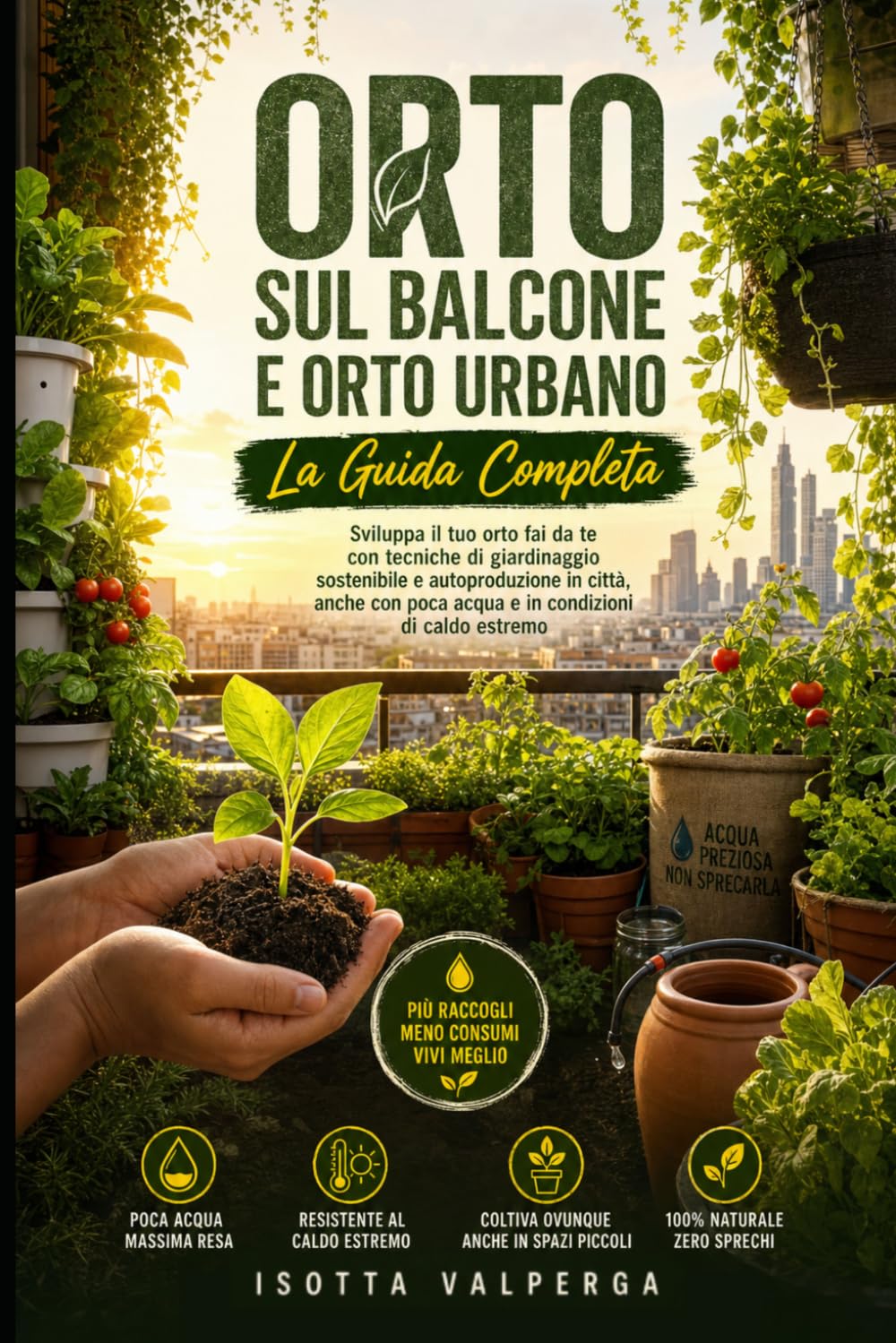 Orto sul Balcone e Orto Urbano: Guida Completa: Sviluppa il tuo orto fai da te con tecniche di giardinaggio sostenibile e autoproduzione in città, anche con poca acqua e in condizioni di caldo estremo