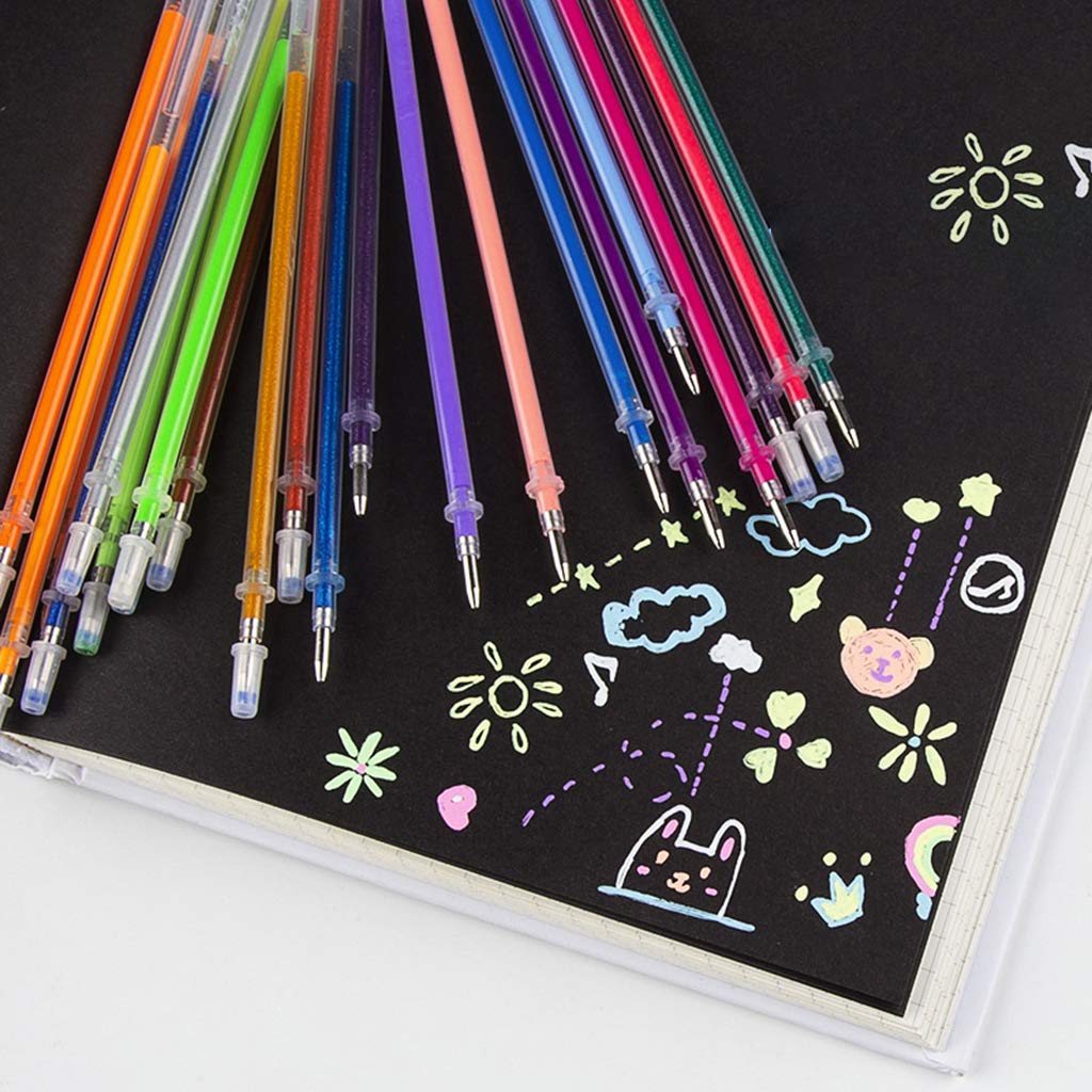 Sharprepublic 60 Bunte Gelstift-Minen – Nachfüllungen Für Kugelschreiber, Zum Schreiben Und Zeichnen