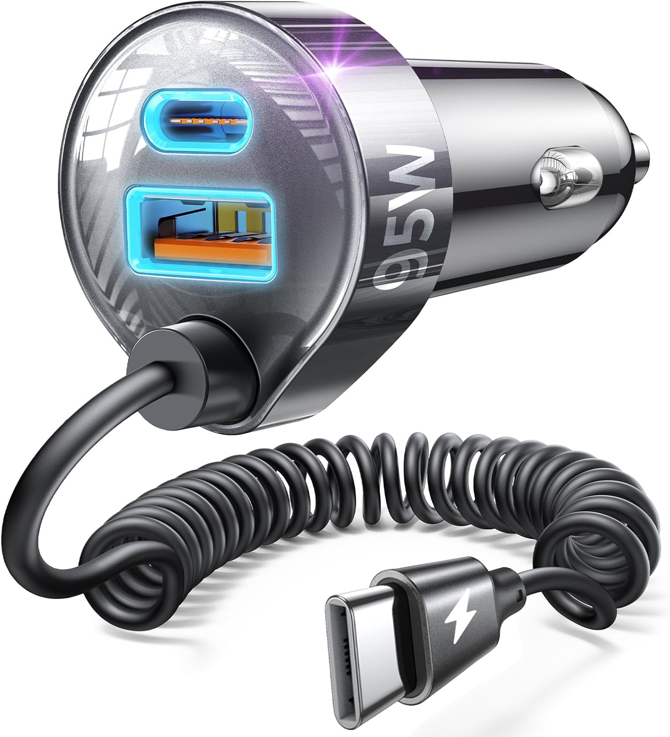 LISEN 95W iPhone 17 Pro Max Car Charger USB C Fast Charging,Super Fast iPhone 16/17 Pro Car Charger Type C Adapter Fit iPhone 17 Air ProMax Plus/16/15,Pixel 10, Samsung Galaxy S25/24,Android
