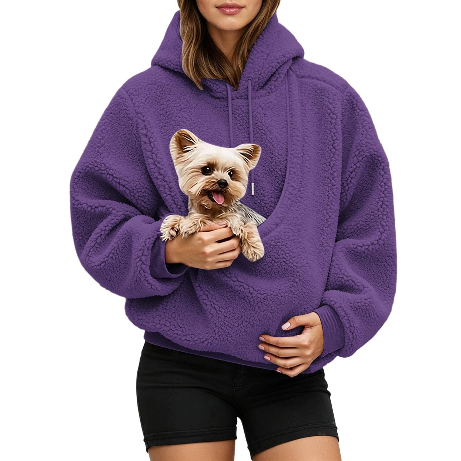Pet Pouch Hoodie Oversized Pullover for Cats and Small Dogs