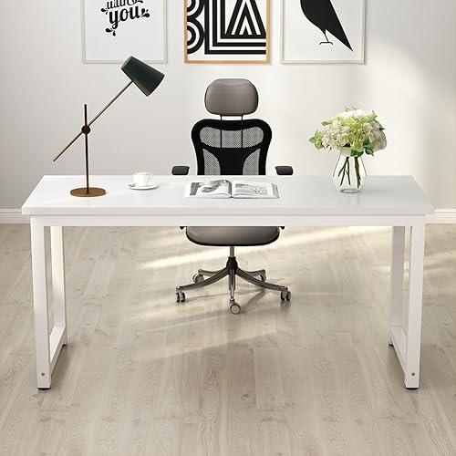 Miniatura 64 de Tribesigns - Escritorio para computadora, escritorio de oficina grande de 63 pulgadas, mesa de estudio, estación de trabajo para oficina en casa,