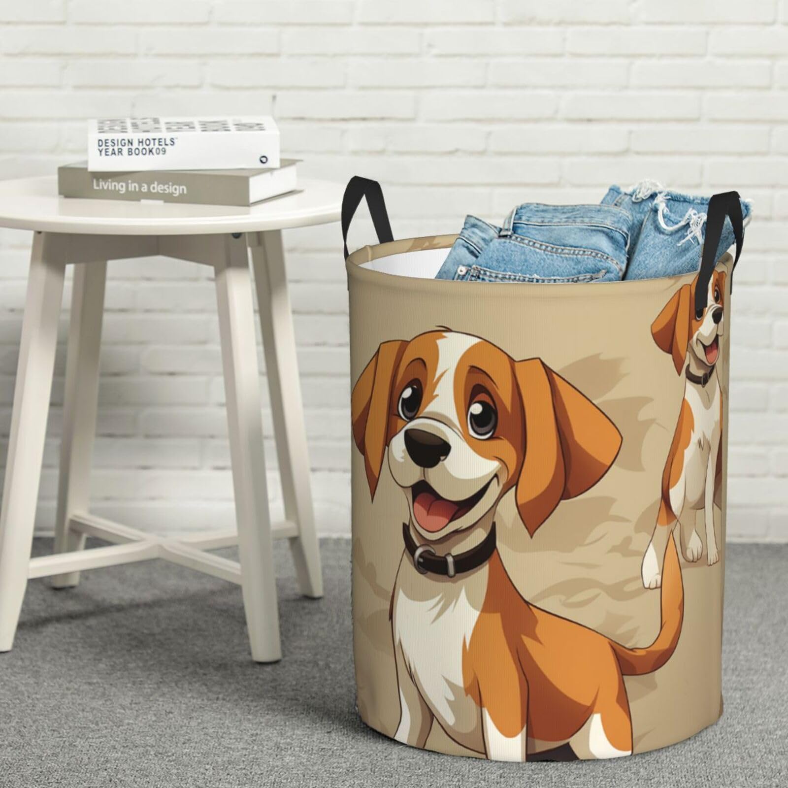 Panier à linge anti humidité grand sac de rangement pliable jouets beagle