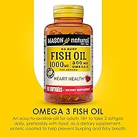 Vista 4 de MASON NATURAL Aceite de pescado Omega 3, suministro para 45 días, 1000 mg con EPA y DHA para apoyo articular, 90 cápsulas blandas (paquete de 1)