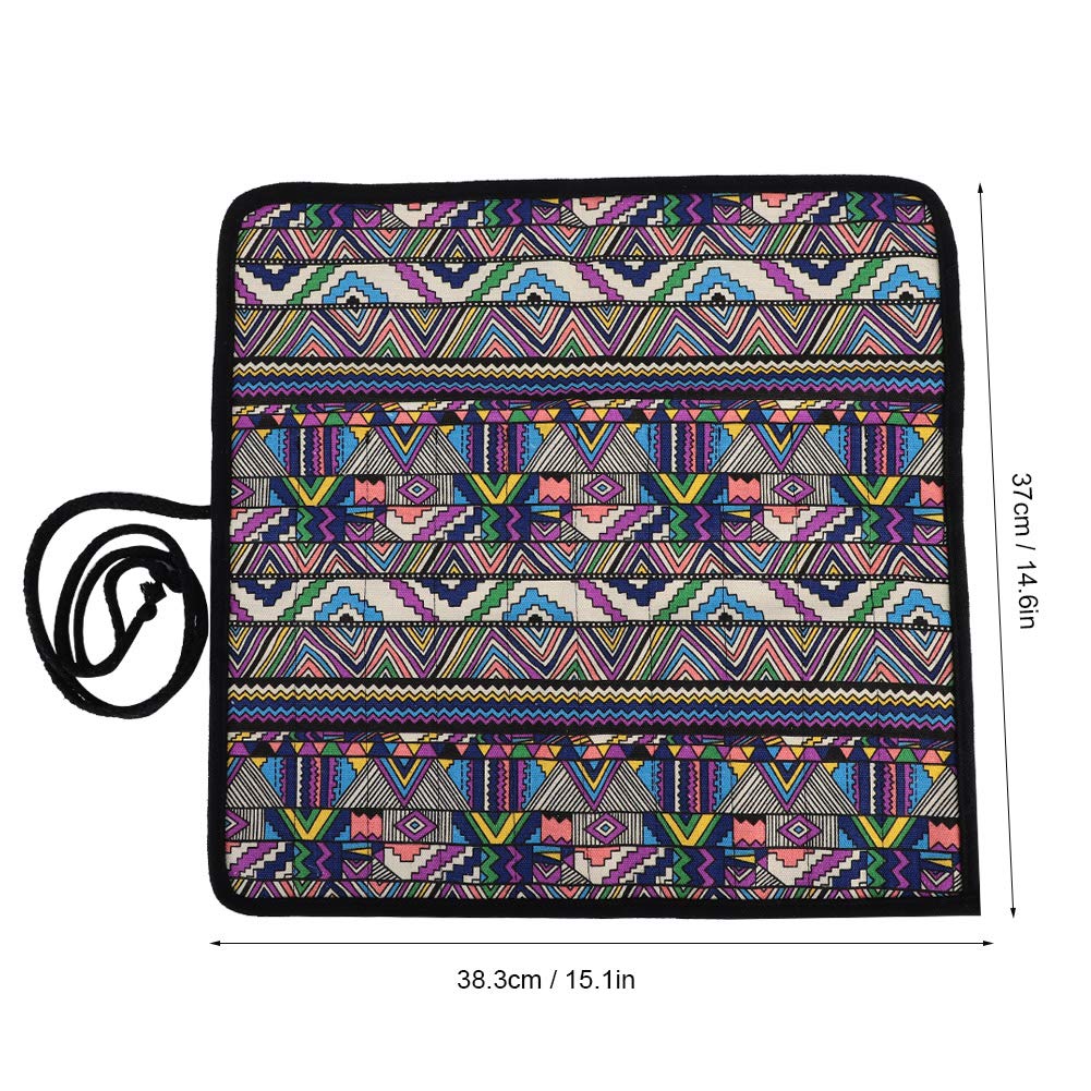Pochette Rangement Pinceaux 20 Trou - Toile Lavable Pour Stylos, Pinceaux - Étui Portable