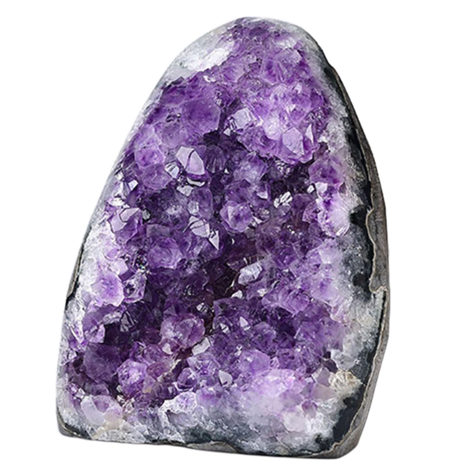 Natürlicher Amethyst-Quarzkristall-Cluster, Drusengeode Roher Amethyst für heilende Energie, Reiki, Meditation, Wohndeko und Geschenk,400~500g