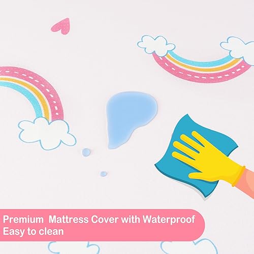 Miniatura 3 de Viviland Pack n Play - Colchón portátil de espuma suave de 38 x 26 pulgadas para empacar y jugar, inodoro, transpirable, cómodo y estable