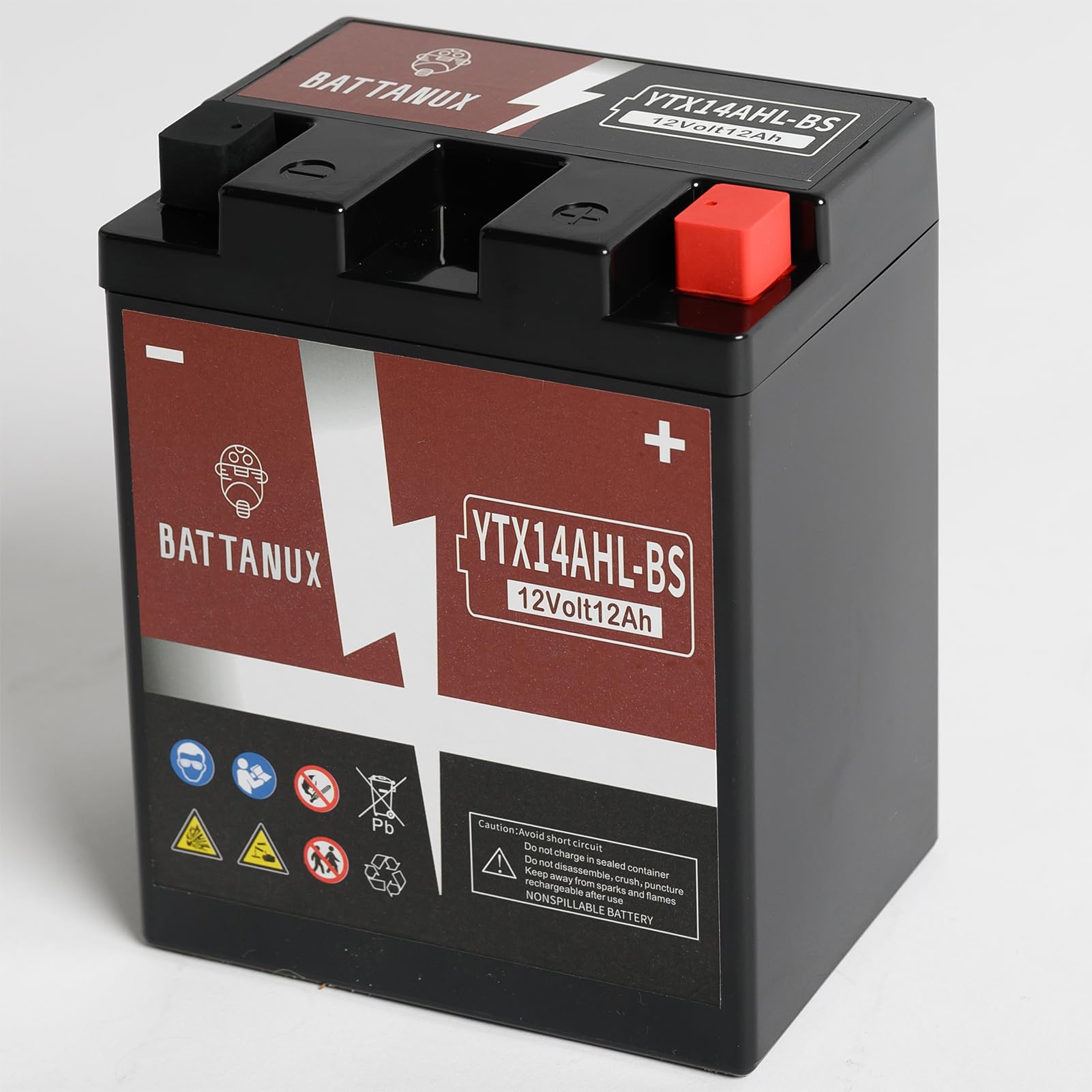 YB14L-A2 YTX14AHL-BS 12V 14Ah AGM Motorrad Batterie – Hohe Kapazität, Wartungsfrei, Auslaufsicher, Sofort Einsatzbereit für Motorrad, ATV & UTV