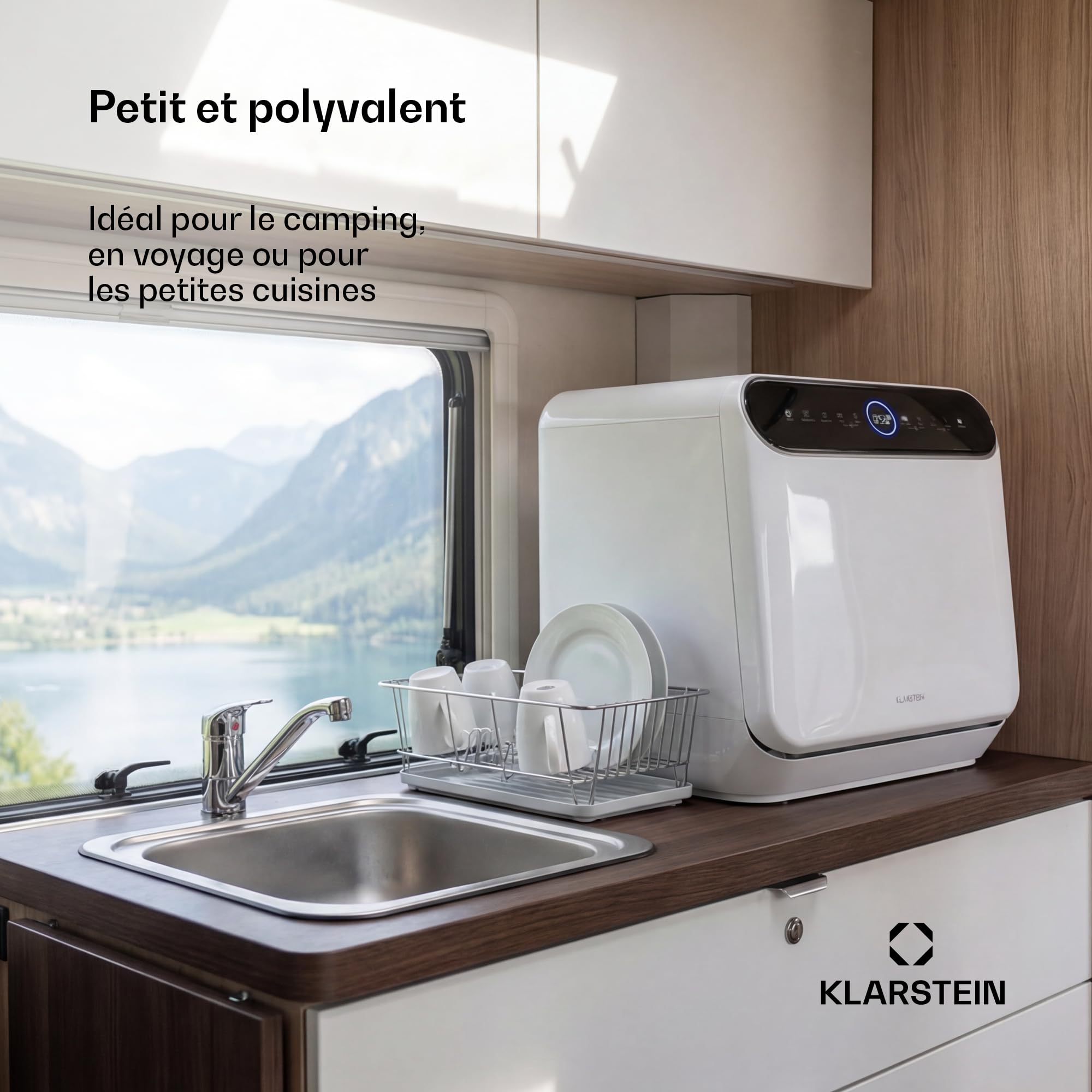 Klarstein Oceana Lave-vaisselle de table compact 3 couverts 7 programmes 6 L AquaStop