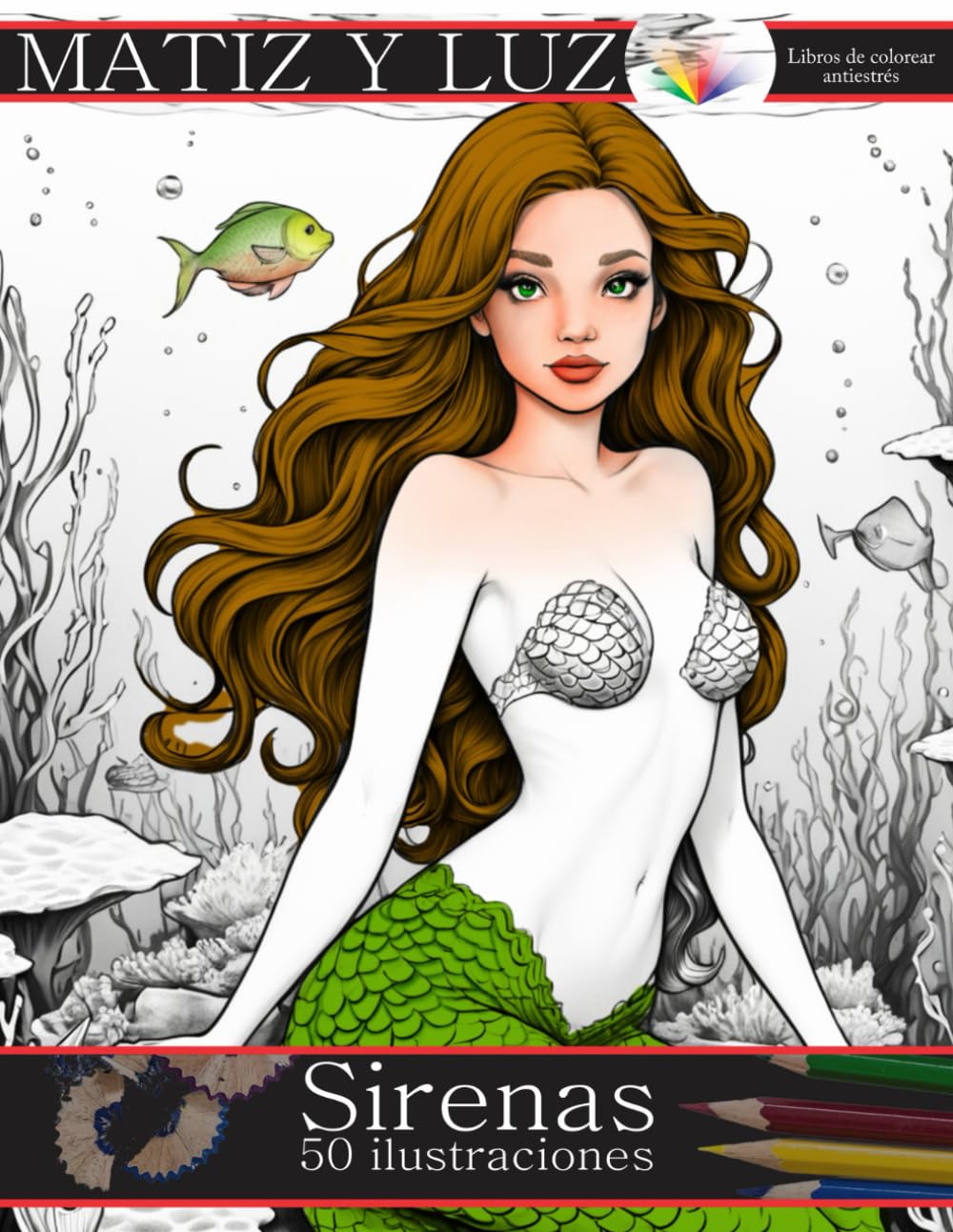 Sirenas: libro de colorear relajante para adultos