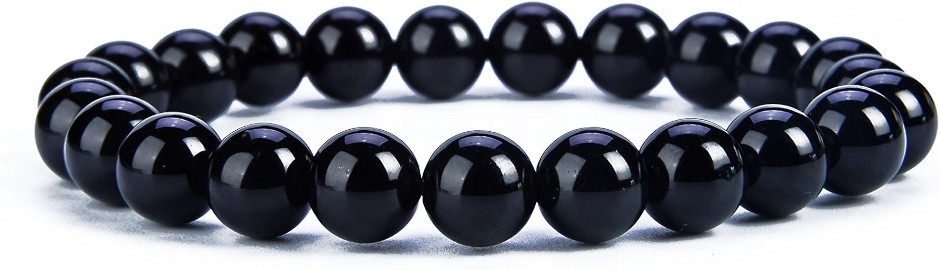 Cherry Tree Collection Gemstone Beaded Stretch Bracelet 8mm Round Beads 7"