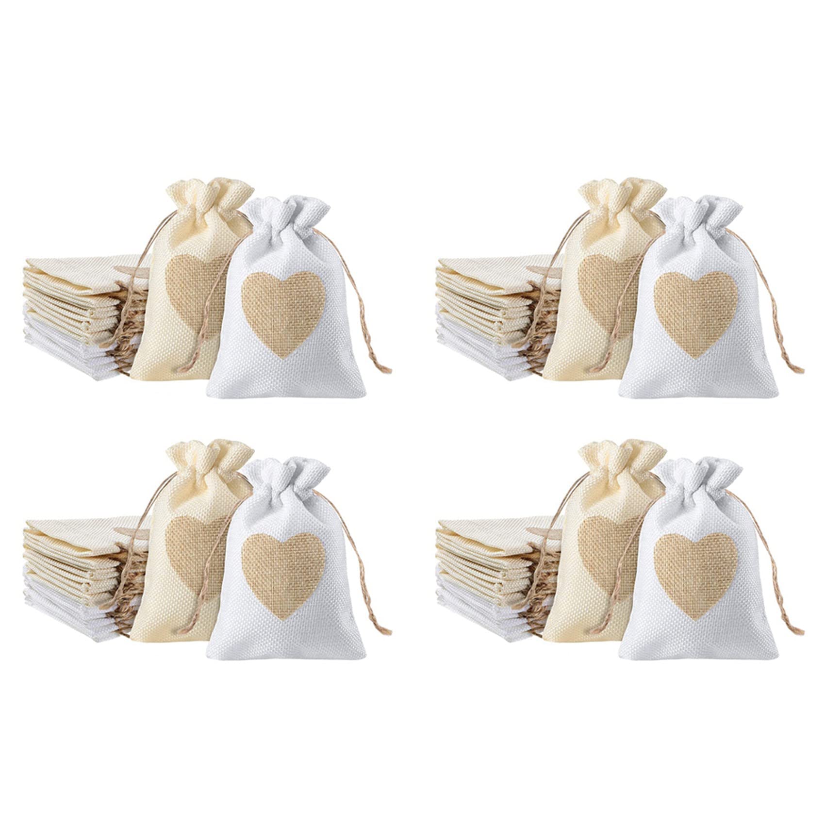 Poches en lin anti-déchirure lot de 80 sachets robustes pour ranger vos petits objets