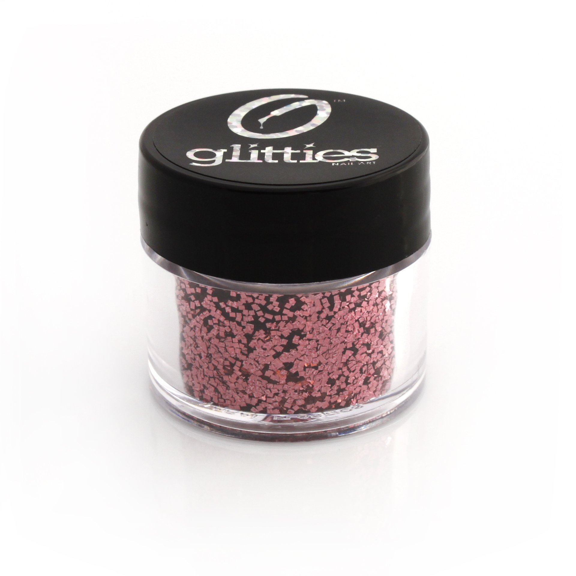 Rose Copper - (.025") - Square Pink Solvent Resistant Glitter - Nail Glitter for Gel, Acrylic, Nail Polish, Nail Art Supplies - Iridescent, Holographic, Polyester - USA (10 Grams)