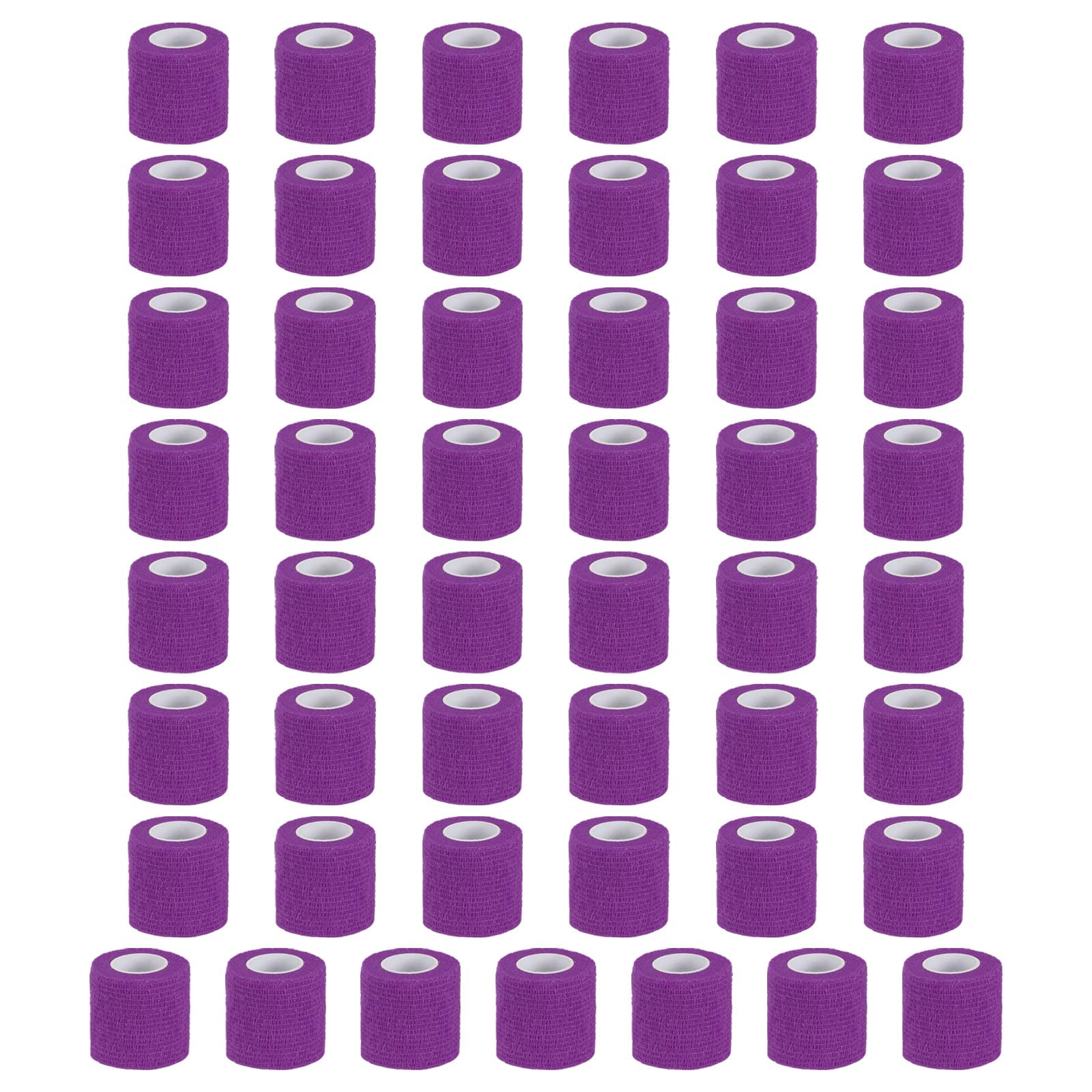 PATIKIL Self Adhesive Bandage Wrap 177" x 2", 50 Pcs Elastic Self Adherent Self Breathable Wrap Tape for Sport Stretch Athletic Wrist Ankle Outdoor Tape, Purple