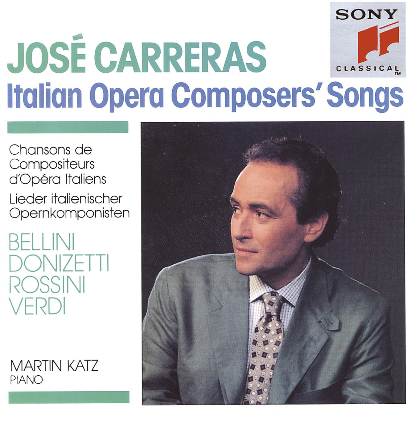 Italian Opera Composer's Songs [Audio CD] Jose Carreras