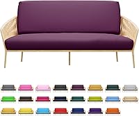 Vista 11 de MoNiBloom Funda elástica para futón individual, sin brazos, funda para sofá sin brazos, protector de muebles, funda lavable con cremallera