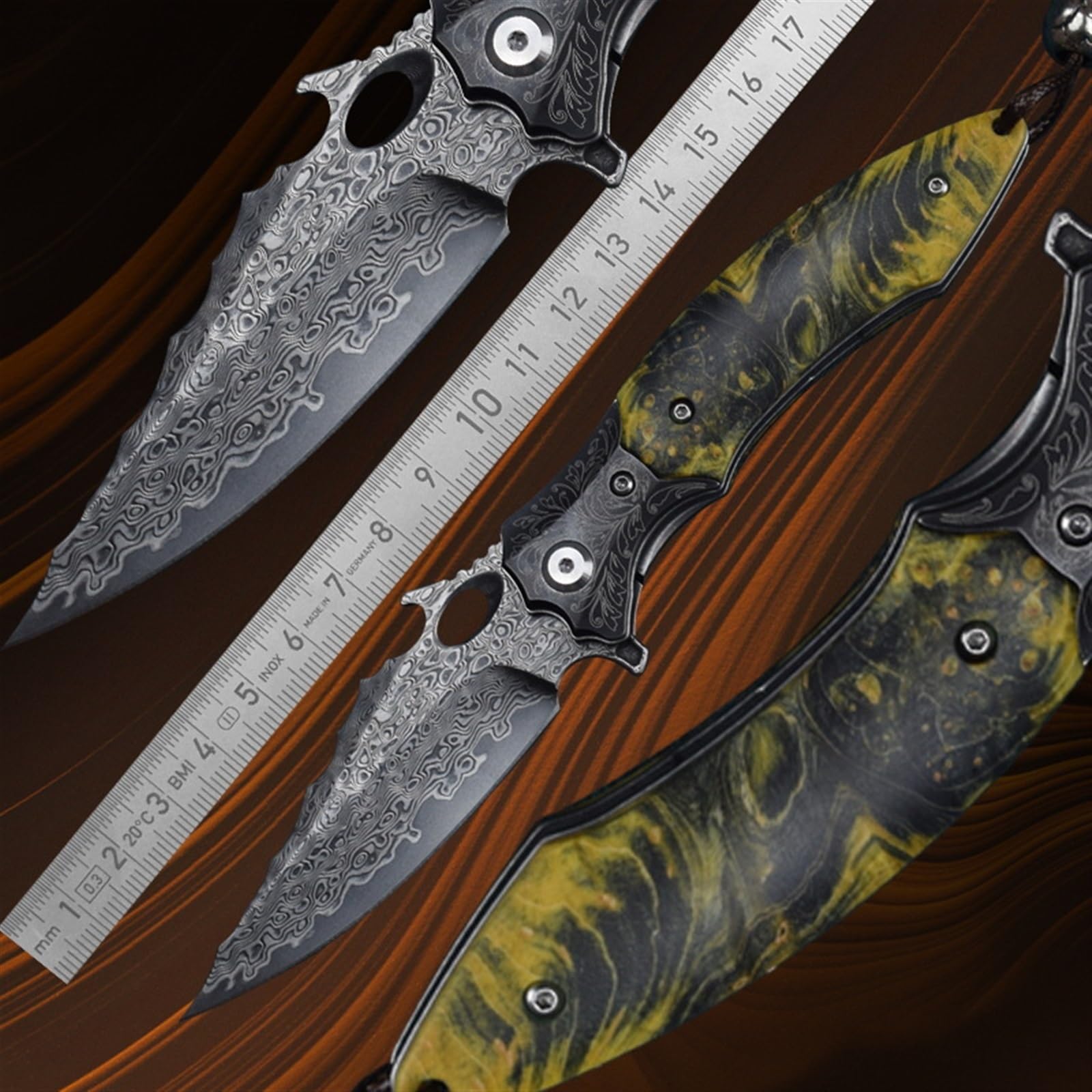 Handmade Damascus Custom Made Outdoor And Kitchen Knives for Survival Camping Fishing Hiking Hunting Gift