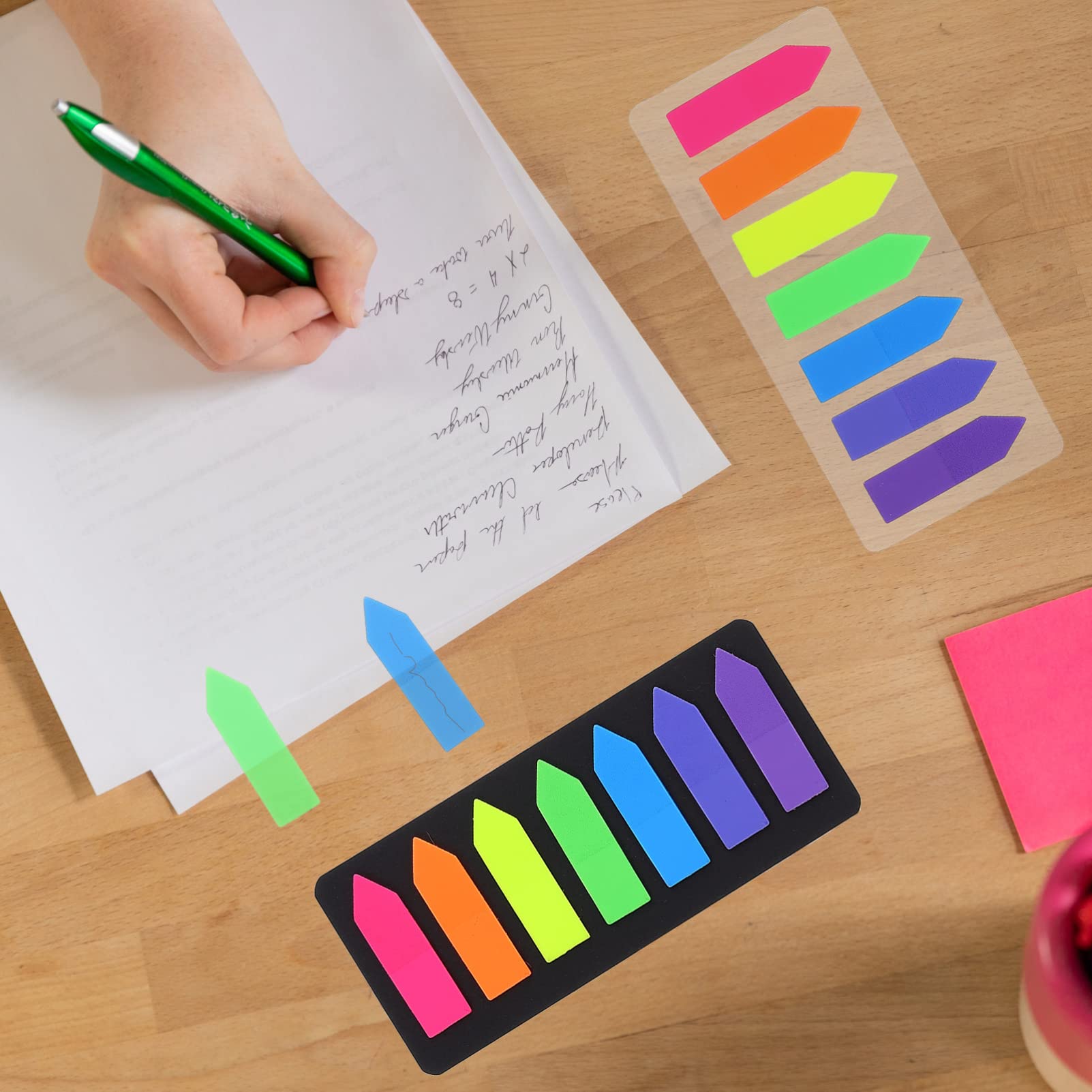 MAGICLULU 30sets Linguette Adesive Colorate Per Libri Segnapagina Fluorescenti Facili Da Usare e Portatili Per Annotazioni e Studio Materiale Resistente e Duraturo Confezione Pratica Per