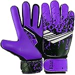 EFAH SPORTS Soccer Goalkeeper Gloves for Kids Boys Children Youth Football Goalie Gloves with Strong Grips (Purple, Size 6 Suitable for 13 to 15 Years Old)