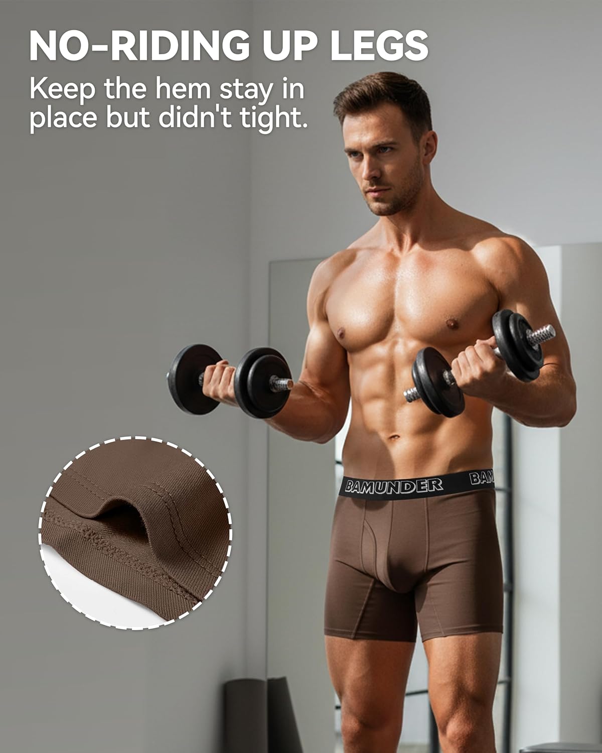 Men's Bamboo Viscose Underwear Boxer Briefs 7 Pack - Breathable Comfort Fit with 3D U-Shaped Pouch & No Ride-Up Legs - Image 5