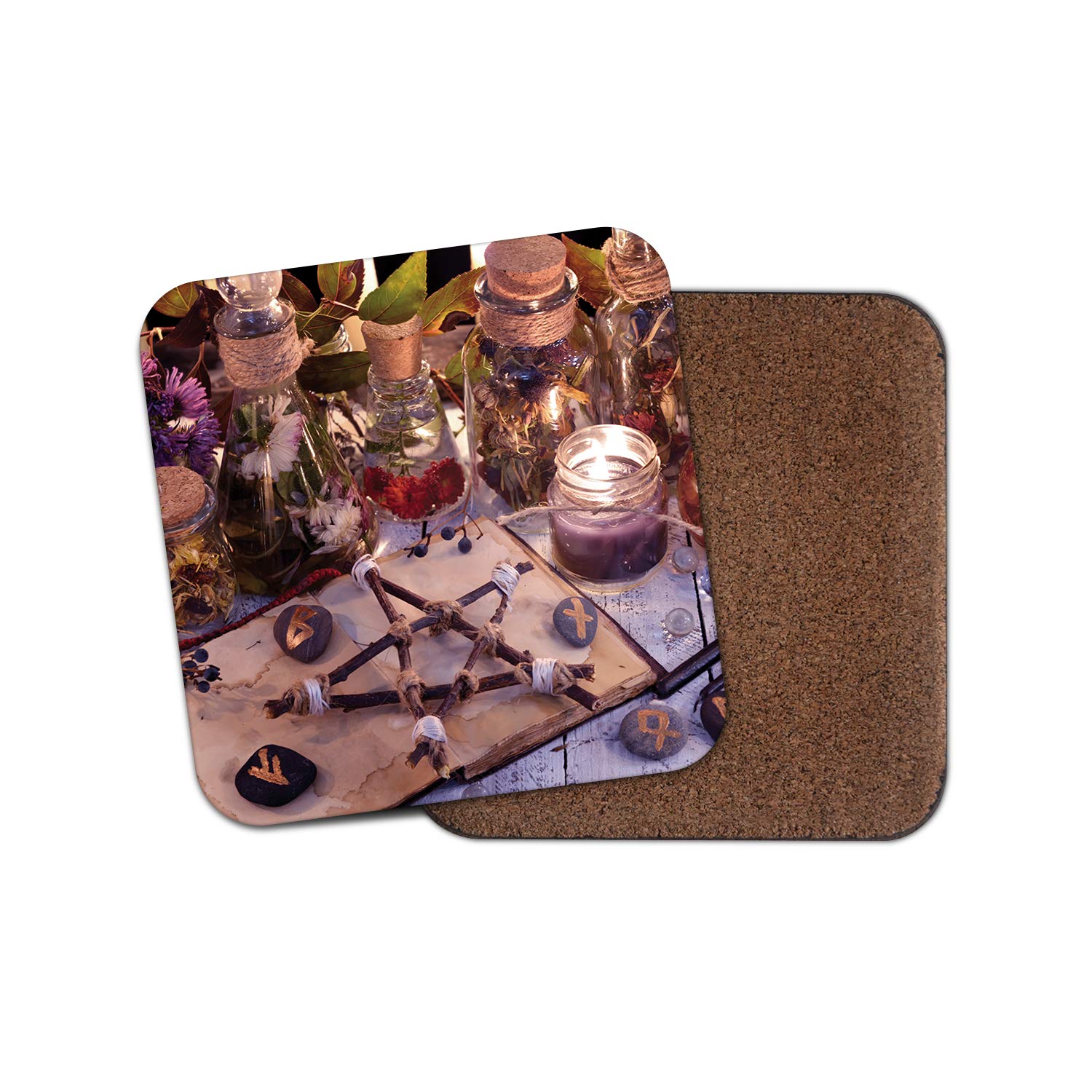 1 x Wicca Occult Divination Witchcraft Coaster - Medicine Witch Fun #16131