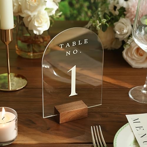Miniatura 91 de UNIQOOO Paquete de 10 letreros de mesa de acrílico esmerilado de 8 x 10 pulgadas para boda con soportes, 1/8 pulgadas de grosor, hoja de letrero