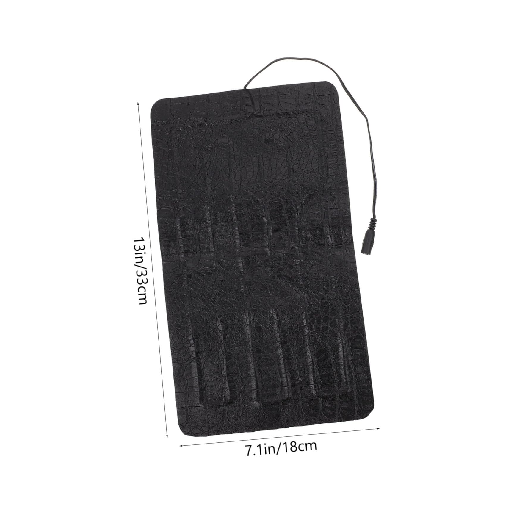 Alasum Manta Eléctrica para Reptiles Temperatura Ajustable, Portátil, de Cuero Negro, Adecuado para Caja de Reptiles y Uso Exterior