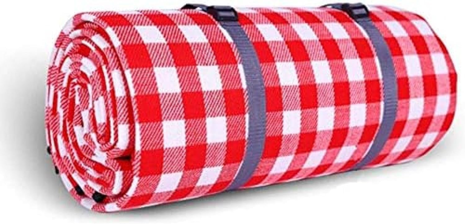 Coperta da Picnic All'aperto 200 X 200 Cm Tappetino da Picnic Impermeabile Tappetino per Insetti Stuoie per La Spiaggia Primaverile con Cinghie