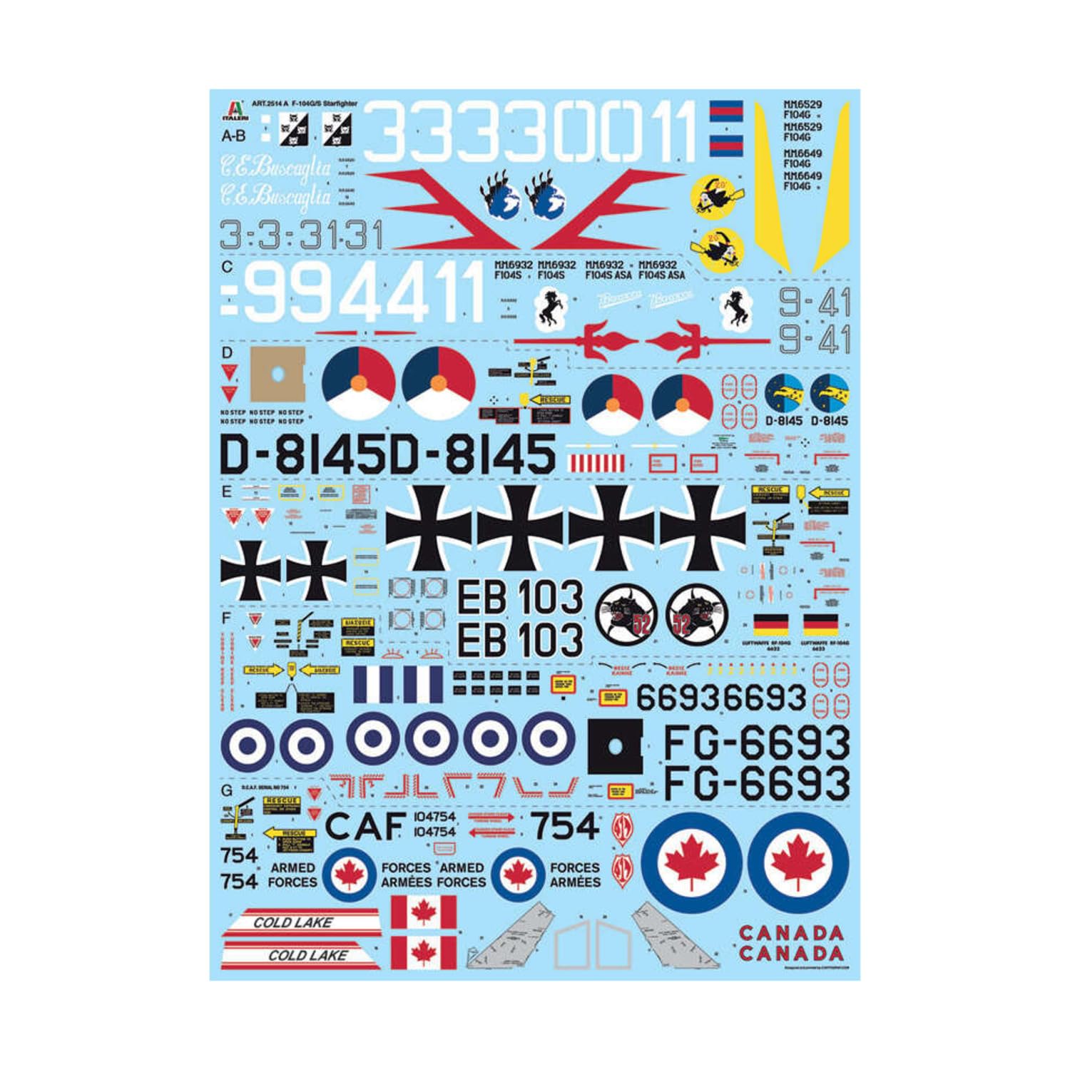 Italeri 2514 F-104 Starfighter G/S RF version Model Kit aereo plastica Scala 1:32