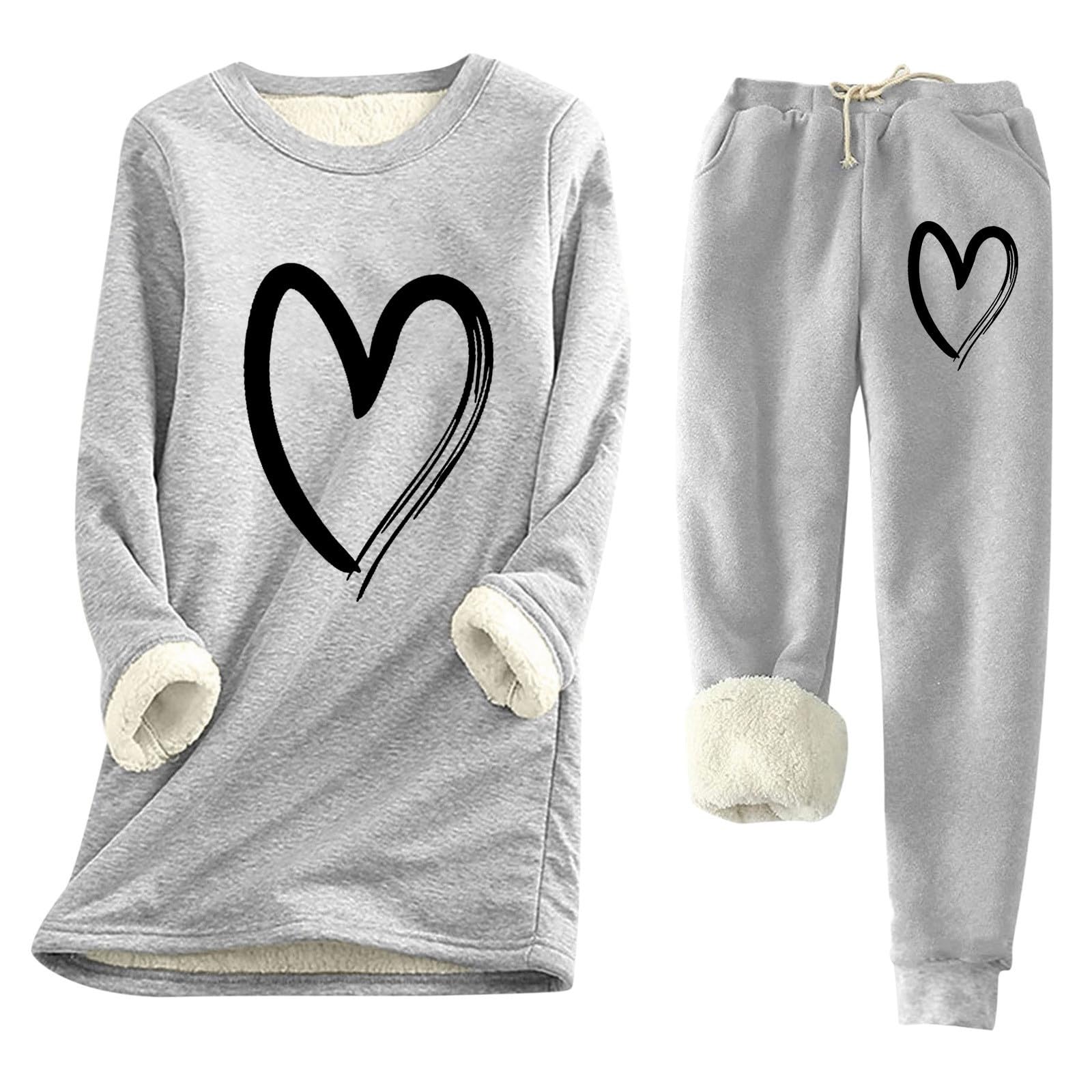 Tuta Sportiva Donna - Tuta Pantalone Donna Elegante con Stampa Morbida e Calda per Stagioni Autunnali e Invernali