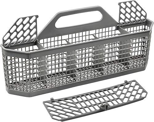 WD28X10128 - Cesta de cubiertos para lavavajillas, color gris, de repuesto (19.7 x 3.8 x 8.4 pulgadas) para lavavajillas GE, repuesto WD28X10127,
