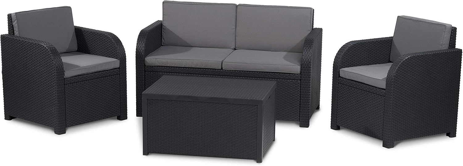 Keter Modena Lounge Set, Gartenmöbel graphit Amazon.de Garten