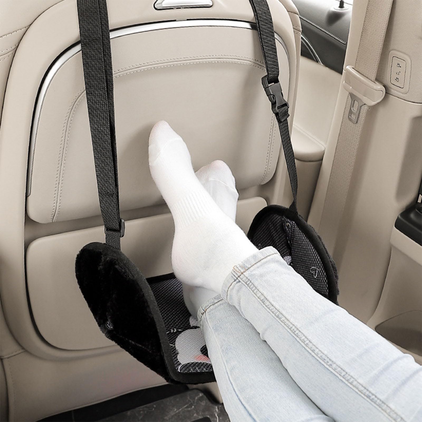 Car Seat Foot Rest for Adult, Supportive Car Seat Footrest, Adjustable Height Foot Rest Travel Accessories Footrests Hammock, Convenient Cars
