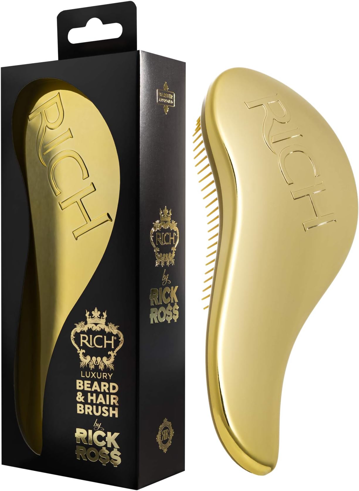 RICH Pure Luxury Argan Defrizz & Shine Mist with Sweet Almond & Argan Oil for All Hair Types - Adds Moisture & Shine, Heat & UV Protective, Anti-frizz, 1.69 FL OZ