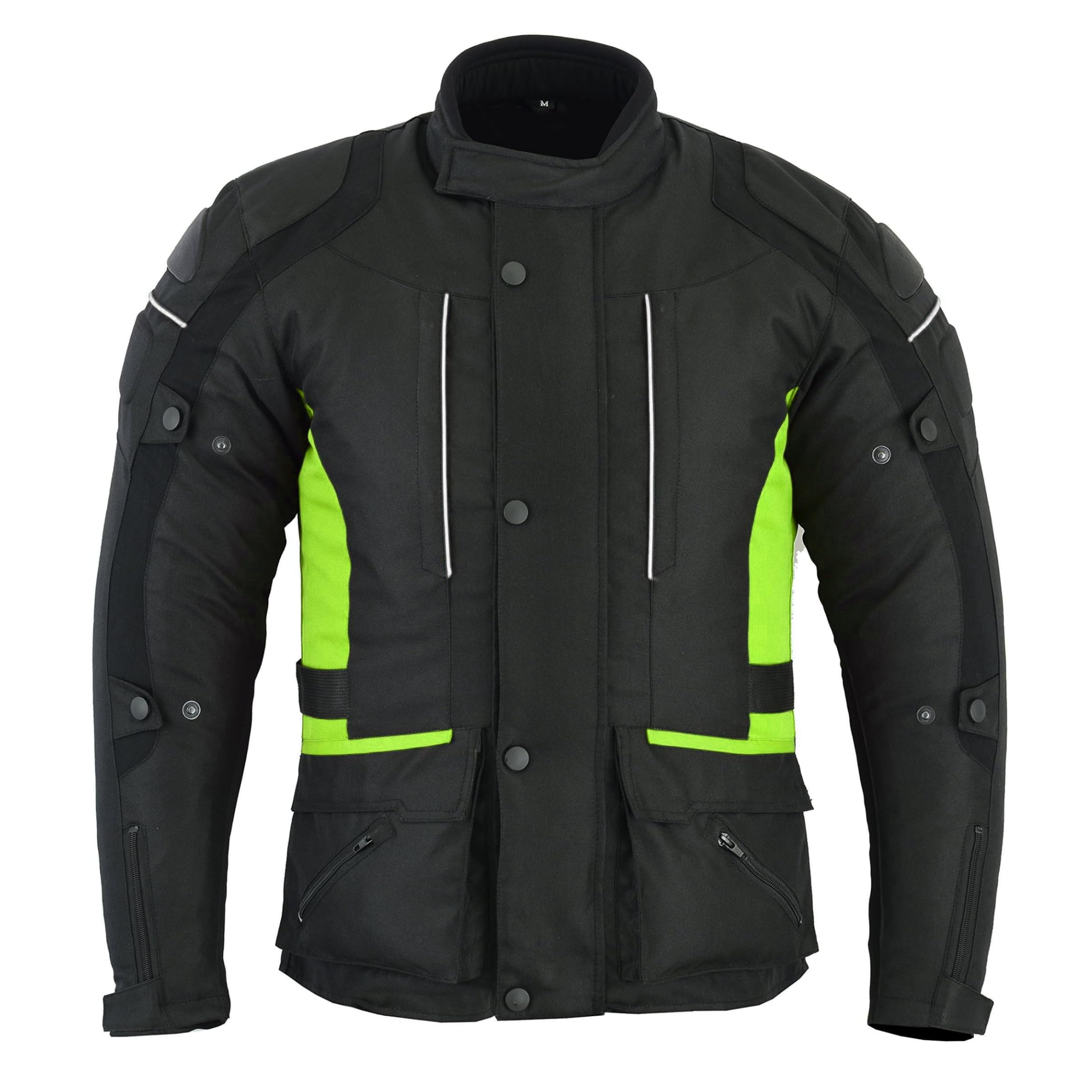 Sterling Sports Mens Black/Grey Black/Red Black/High Viz Textile Motorcycle Motorbike Jacket Waterproof CE Armoured