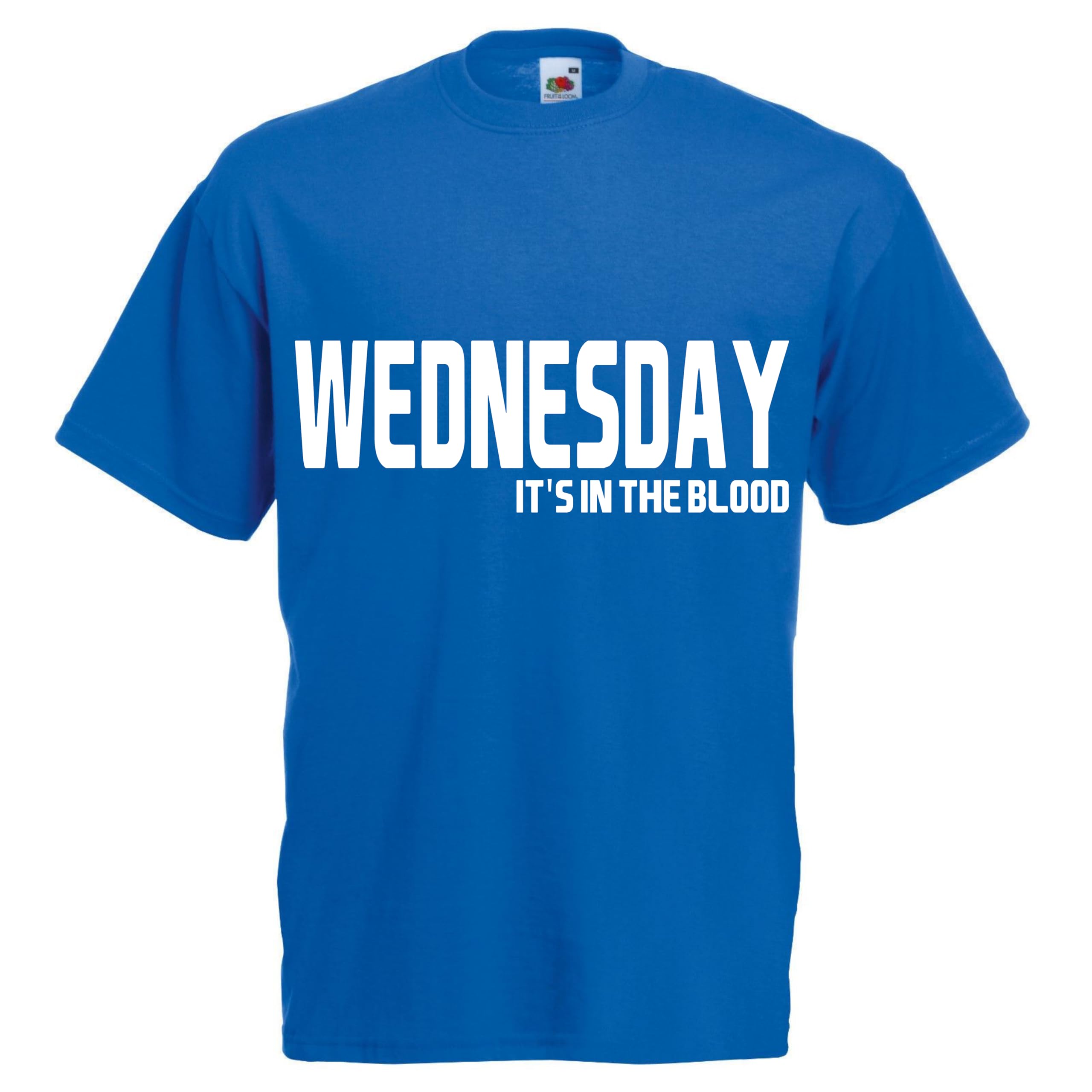 All About The Print Men's Black It's In The Blood Wednesday Tshirt Top Football Gift Premium Clothing Sheffield